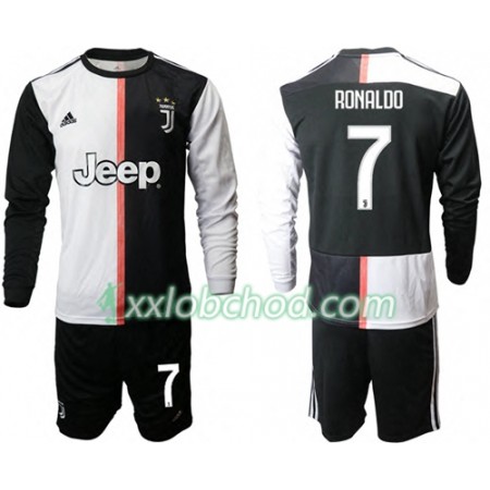 Fotbalové dresy Juventus Ronaldo 7 Dětské Domácí Dres 2019/20 Dlouhý Rukáv